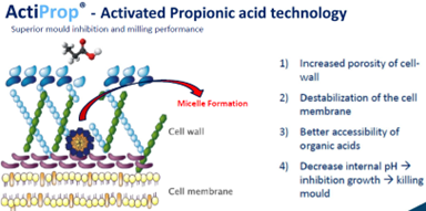 Activated propionic acid technology