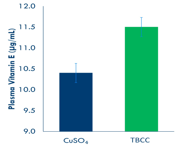 Trace mineral sources on plasma Vitamin E