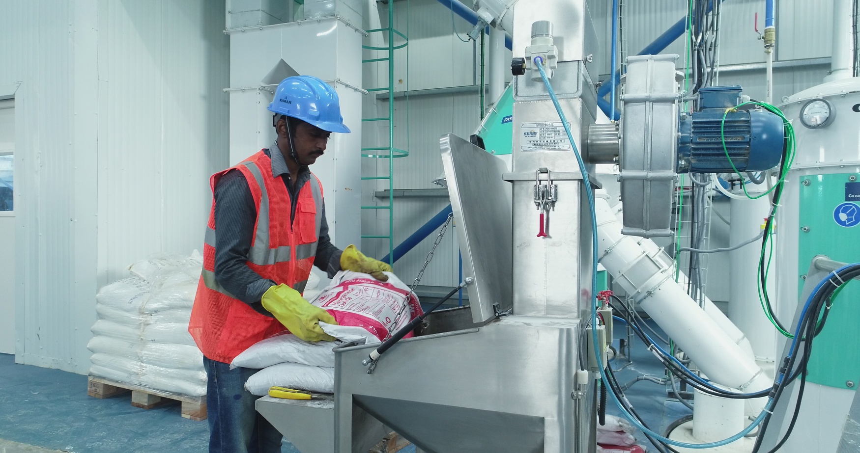 high end packaging system for feed production at Jadcherla