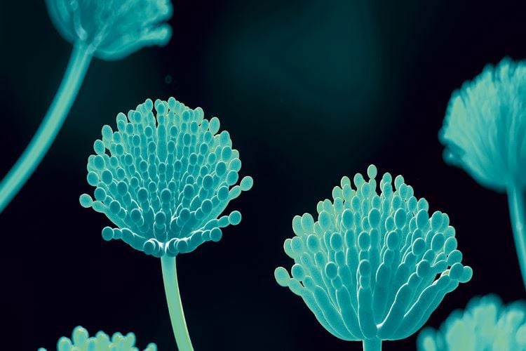 Mycotoxin under microscope