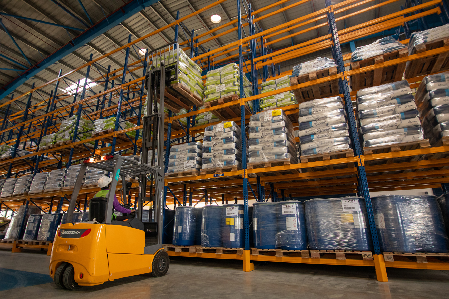 assembly line and high tech warehouse at Jadcherla plant